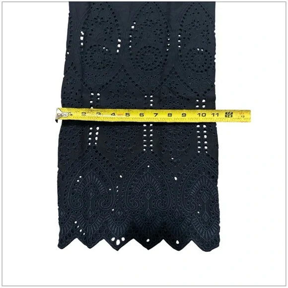 Madison Mathews Wide Leg Eyelet Palazzo Size L 
100% Cotton Pull On Pant - Picture 6 of 7